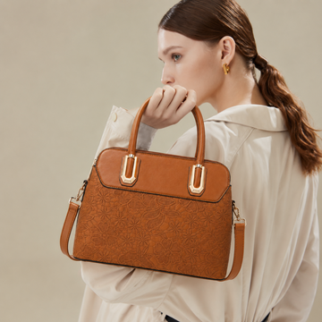 Premium Tan Women Handbag with Adjustable Sling Strap