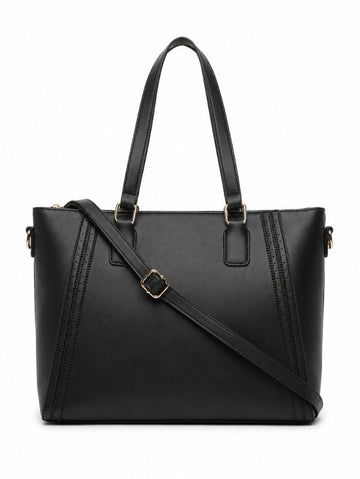 Premium Black Women Tote Bag with Adjustable Shoulder Strap