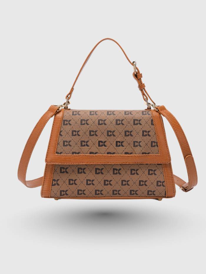 TAN Women  Printed Satchel Handbag |