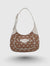 BROWN Women's Monogram Hobo Shoulder Bag.