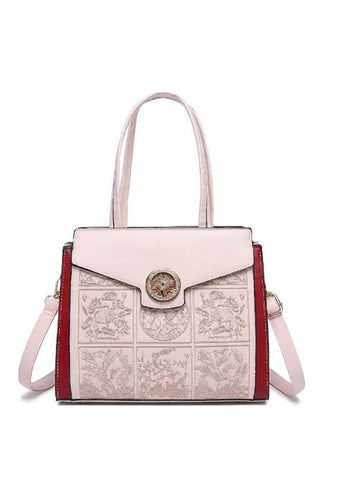 Premium Pink Women Handbag with Adjustable Sling Strap