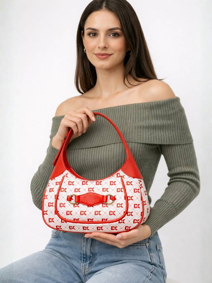 ORANGE Women's Monogram Hobo Shoulder Bag |