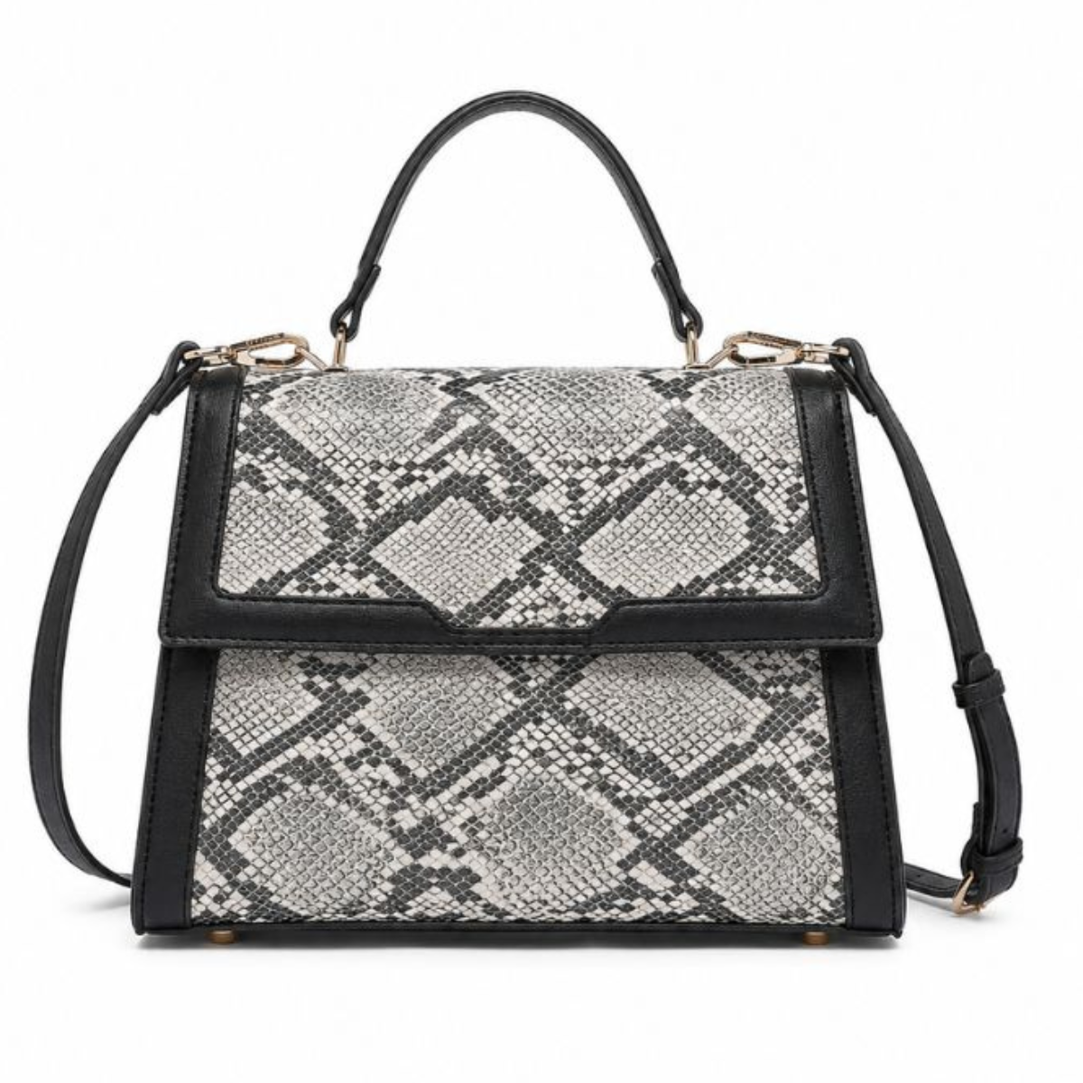 Premium Black Women Handbag with Adjustable Sling Strap