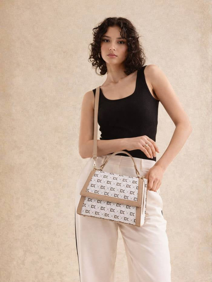 KHAKI Women  Printed Satchel Handbag |
