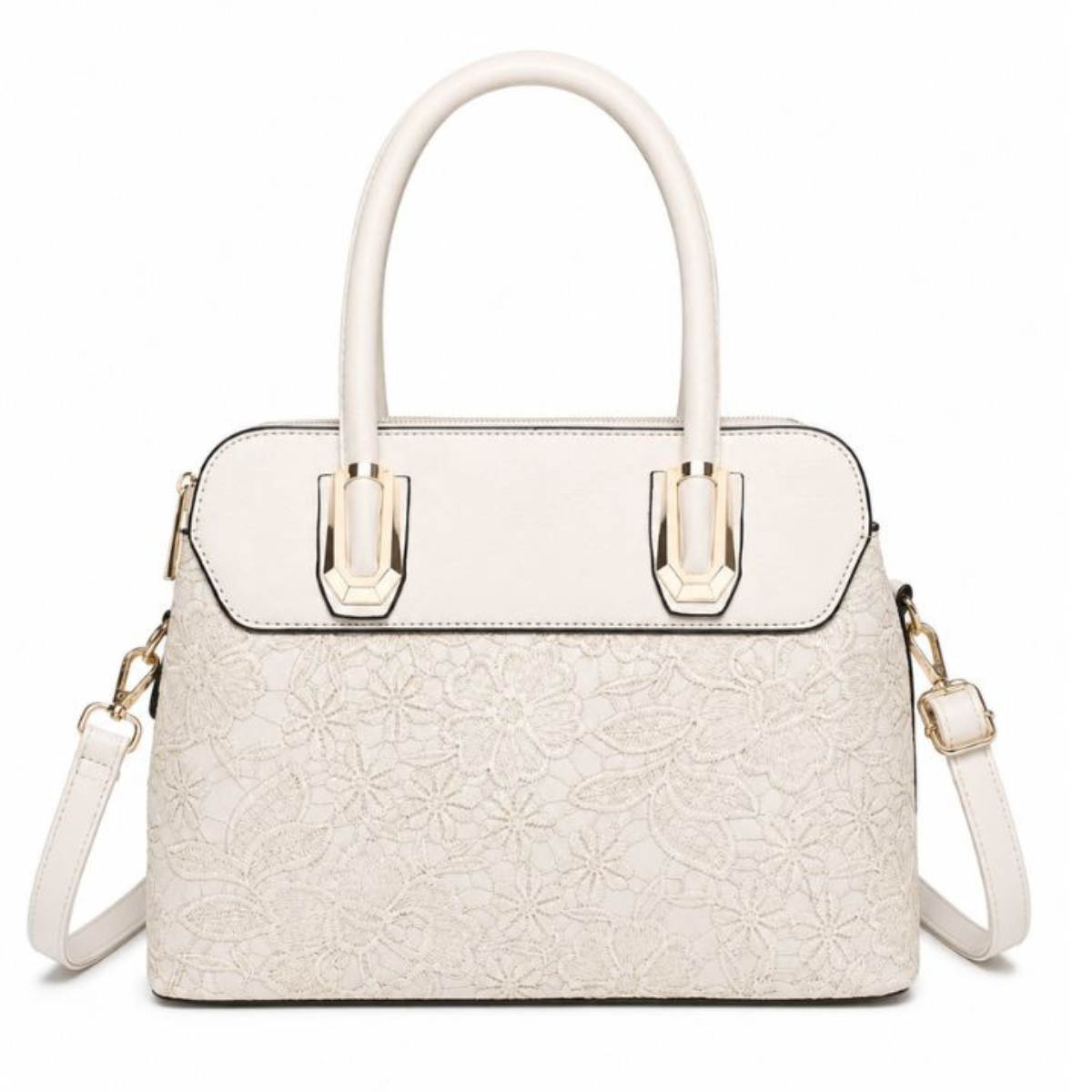 Premium Off White Women Handbag with Adjustable Sling Strap