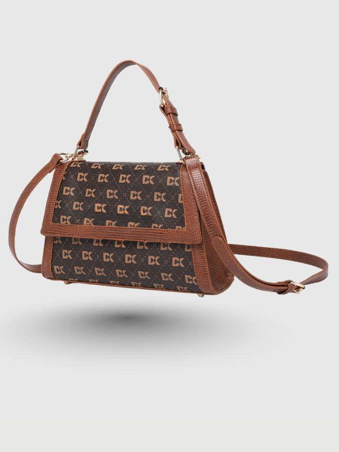 COFFEE Women  Printed Satchel Handbag |