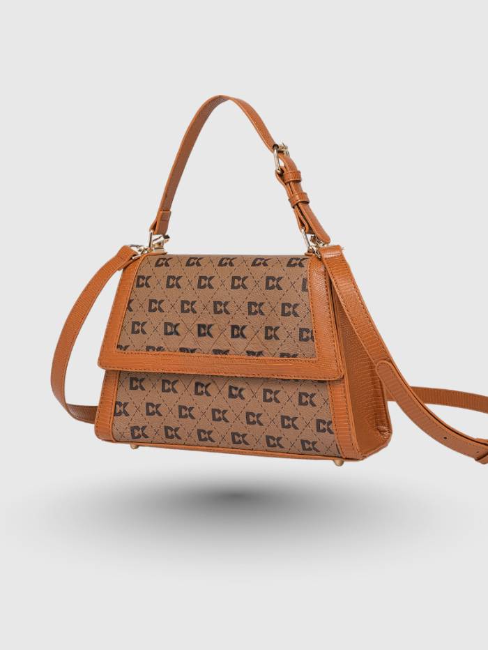TAN Women  Printed Satchel Handbag |