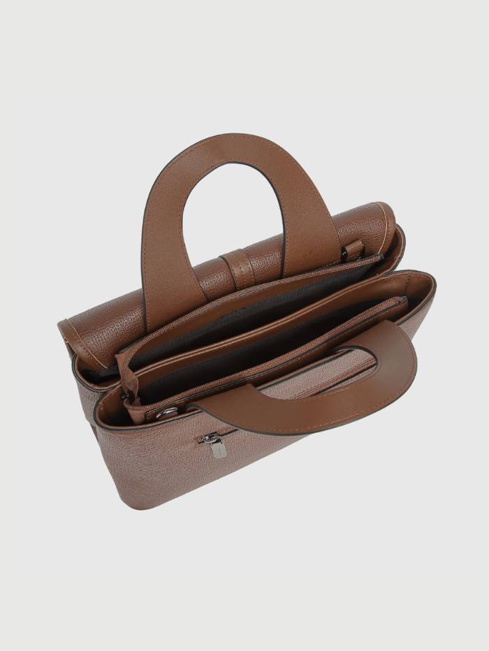 COFFEE Women's Elegant Top Handle Satchel Handbag.