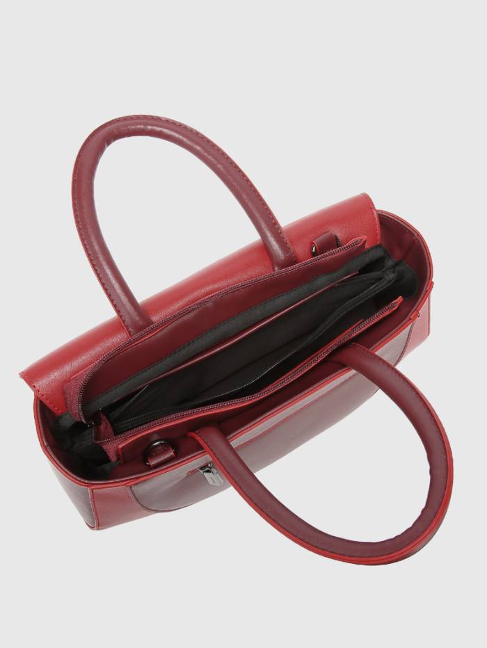 MAROON Women's Elegant Satchel Handbag.