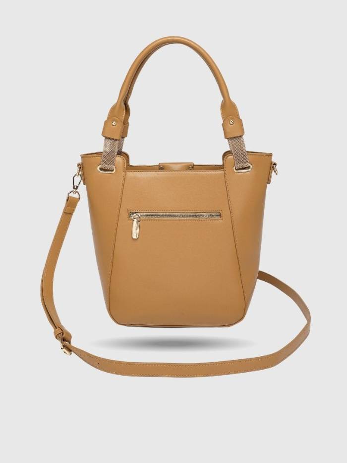 CAMEL Women's Quilted Tote Handbag.