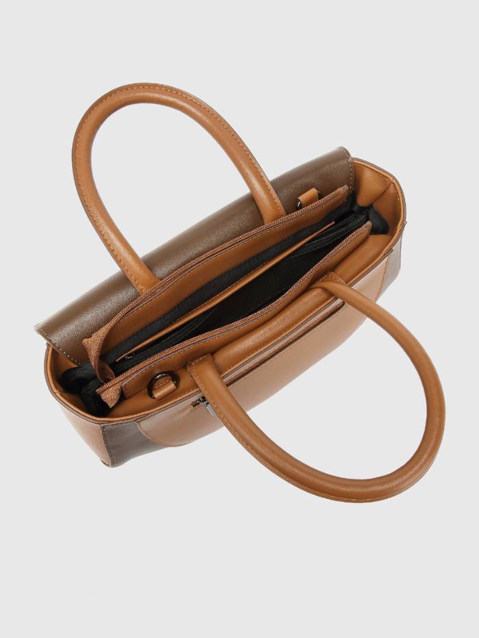 TAN Women's Elegant Satchel Handbag.