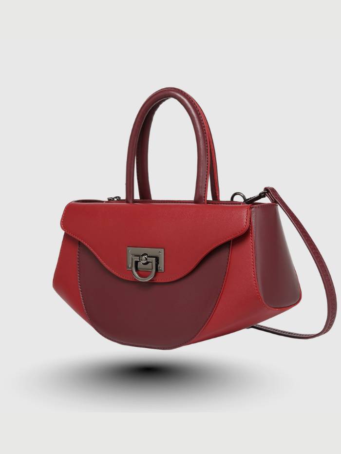 MAROON Women's Elegant Satchel Handbag.