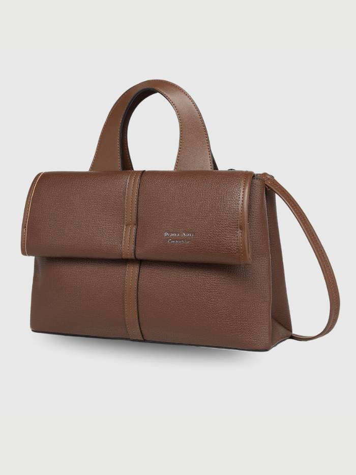 COFFEE Women's Elegant Top Handle Satchel Handbag.