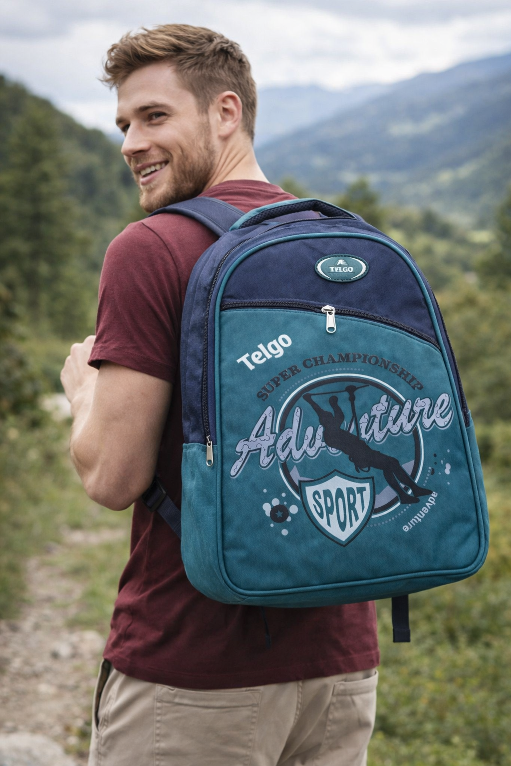 Telgo Adventure Blue Sport Backpack for Boys & Girls