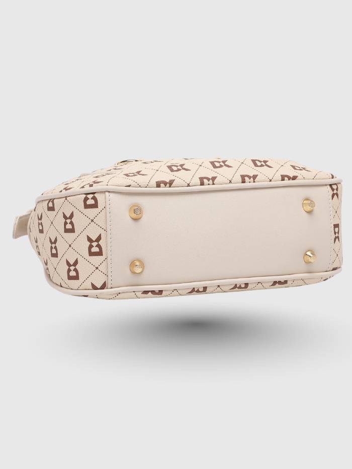 WHITE Women's Monogram Hobo Shoulder Bag