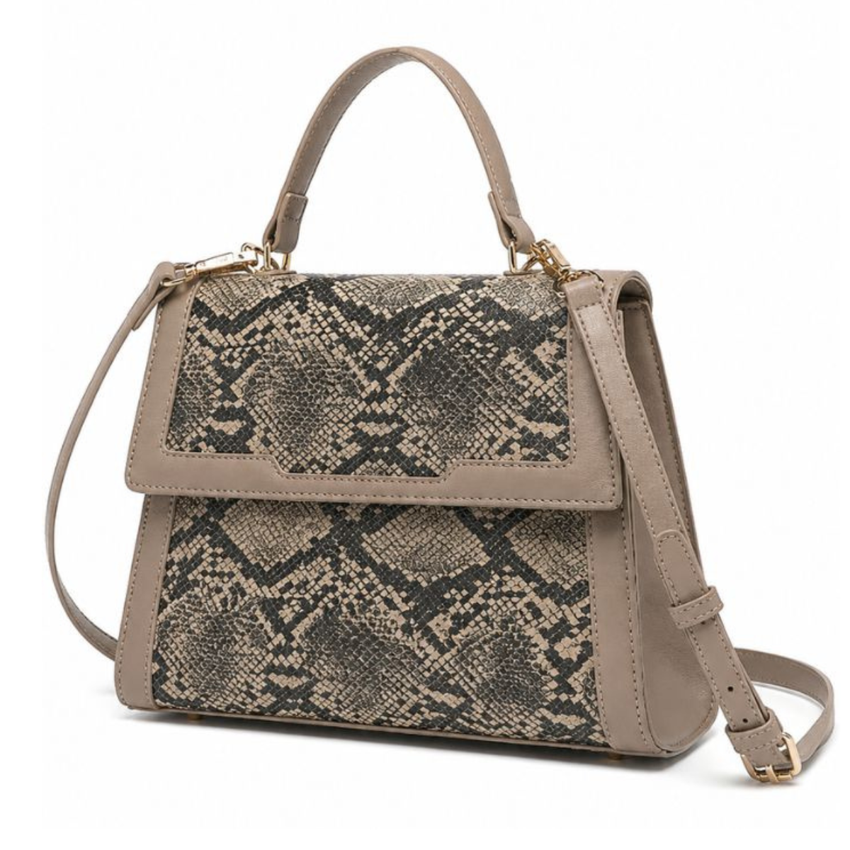 Premium Dark khaki Women Handbag with Adjustable Sling Strap