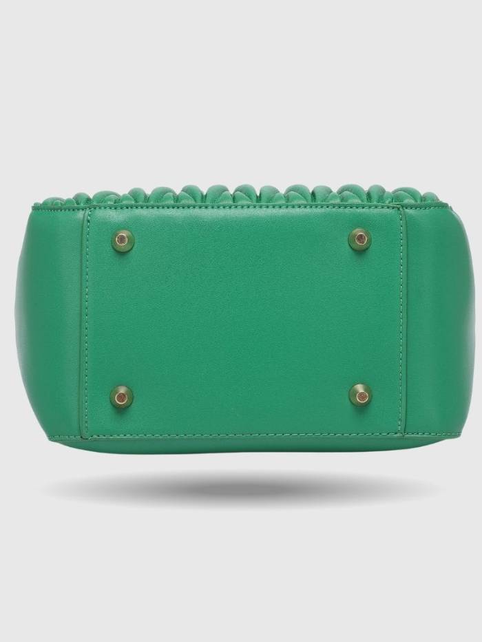 GREEN Women's Quilted Tote Handbag.