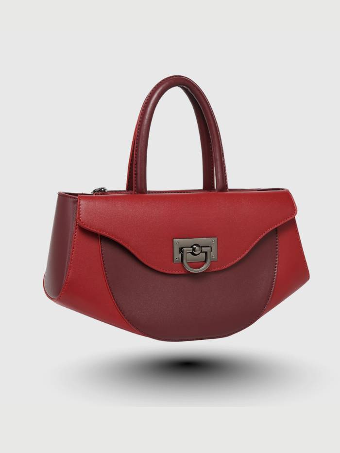 MAROON Women's Elegant Satchel Handbag.