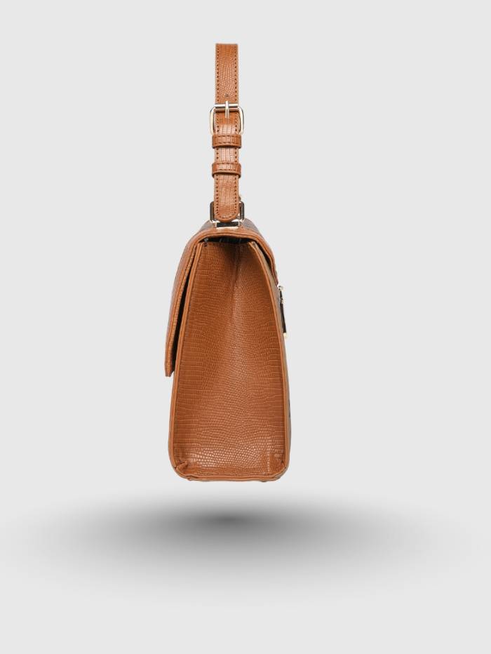 TAN Women  Printed Satchel Handbag |