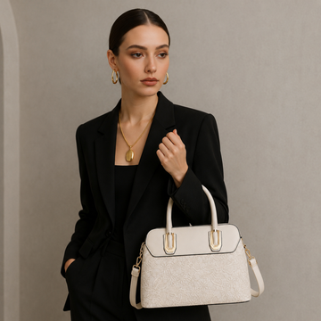 Premium Off White Women Handbag with Adjustable Sling Strap